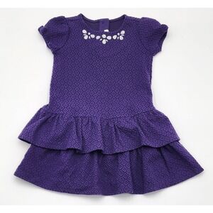 Gymboree Dress Toddler Girls 3T Plum Purple Party Quilted Rhinestone 2 Pc NWT